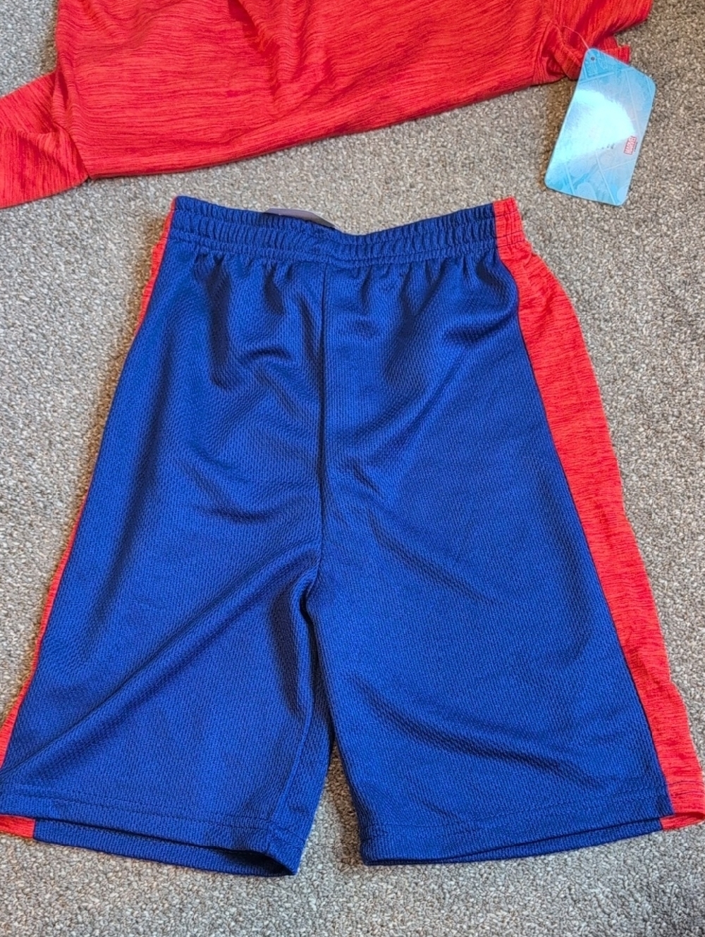 Marvel Red & Blue Boys' Superhero Tee and Shorts Set NWT - Picture 8 of 10